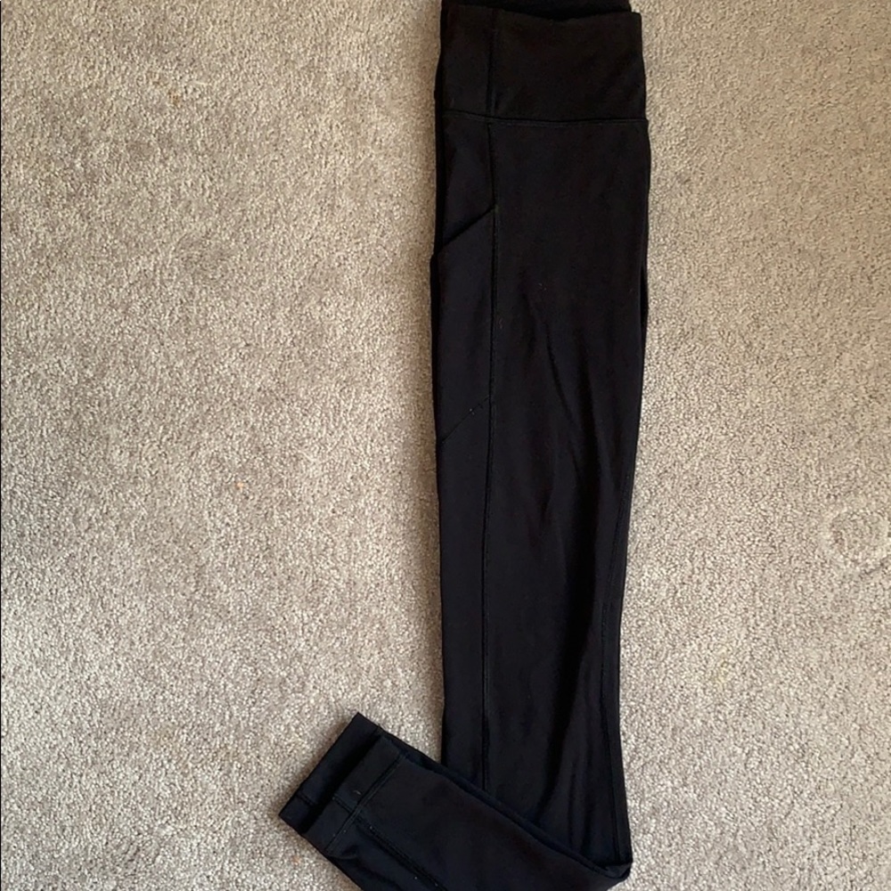 Black lululemon leggings. 28”